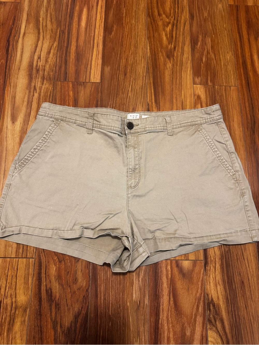 a new day Women's Light Tan Casual Cotton Shorts